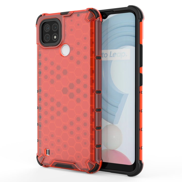 For OPPO Realme C21 Shockproof Honeycomb PC + TPU Case