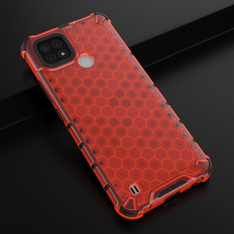 For OPPO Realme C21 Shockproof Honeycomb PC + TPU Case