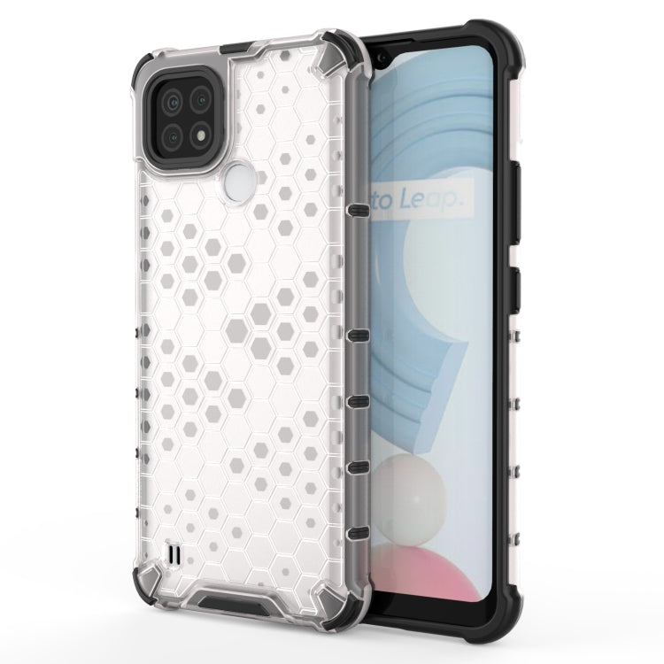 For OPPO Realme C21 Shockproof Honeycomb PC + TPU Case