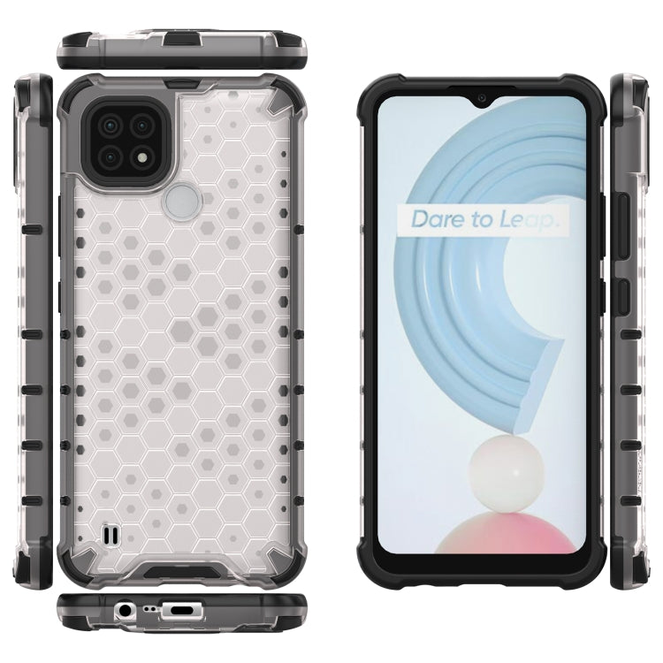 For OPPO Realme C21 Shockproof Honeycomb PC + TPU Case