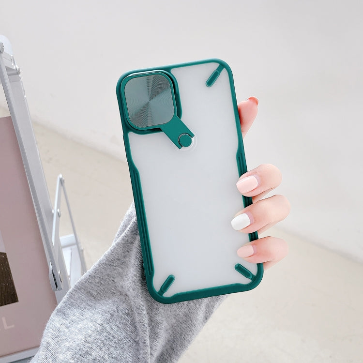 For iPhone 12 mini 360 Degree Rotation 2 in 1 PC + TPU Shockproof Case with Metal Mirror Lens Cover & Holder Functions
