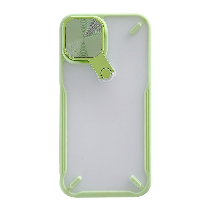 For iPhone 12 mini 360 Degree Rotation 2 in 1 PC + TPU Shockproof Case with Metal Mirror Lens Cover & Holder Functions