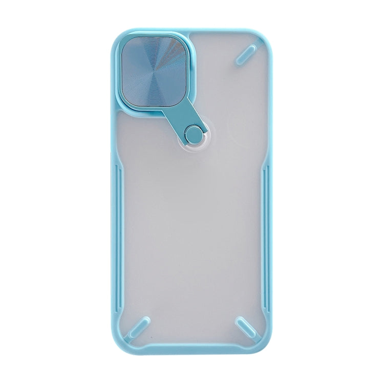 For iPhone 12 Pro Max 360 Degree Rotation 2 in 1 PC + TPU Shockproof Case with Metal Mirror Lens Cover & Holder Functions