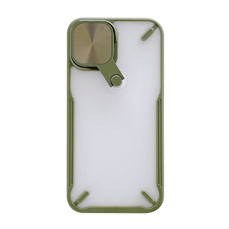 For iPhone 12 Pro Max 360 Degree Rotation 2 in 1 PC + TPU Shockproof Case with Metal Mirror Lens Cover & Holder Functions