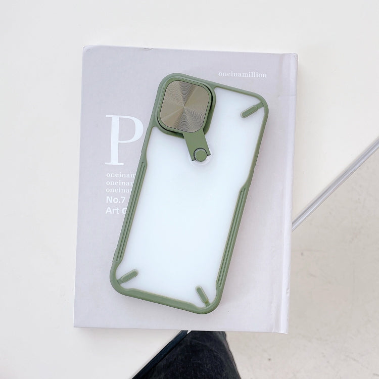 For iPhone 11 360 Degree Rotation 2 in 1 PC + TPU Shockproof Case with Metal Mirror Lens Cover & Holder Functions