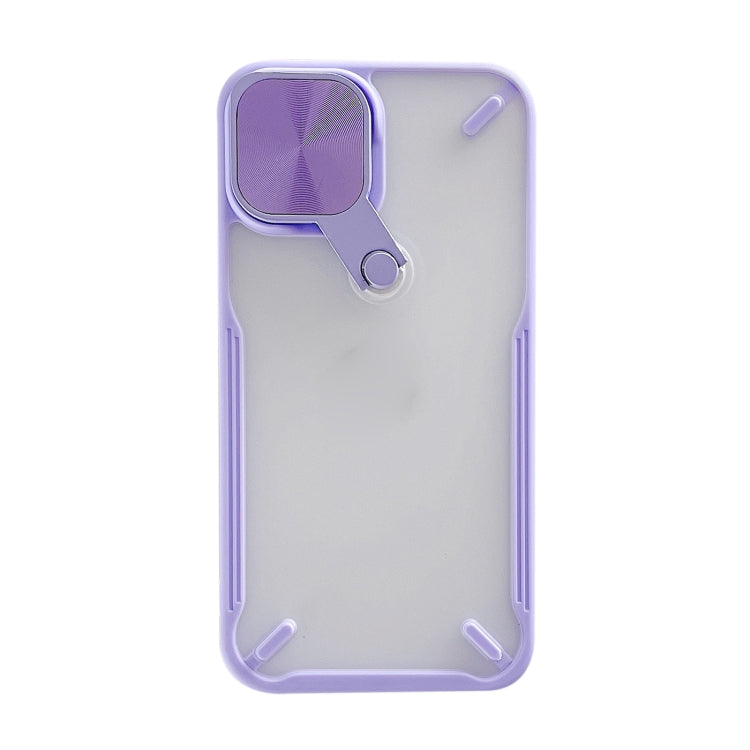 For iPhone 11 Pro 360 Degree Rotation 2 in 1 PC + TPU Shockproof Case with Metal Mirror Lens Cover & Holder Functions