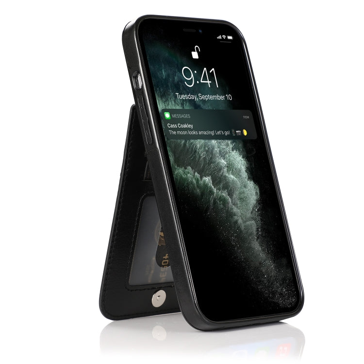 For iPhone 12 / 12 Pro Shockproof Protective Case with Holder & Card Slots