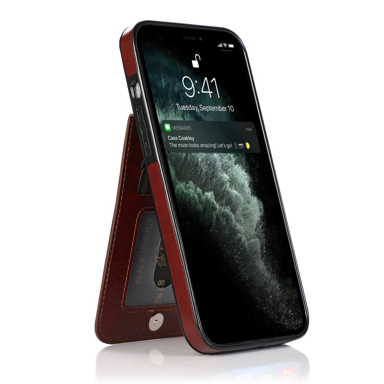 For iPhone 12 Pro Max Shockproof Protective Case with Holder & Card Slots