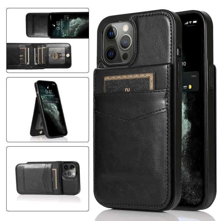 For iPhone 12 Pro Max Shockproof Protective Case with Holder & Card Slots
