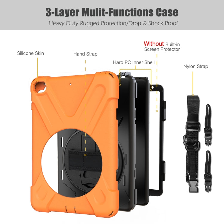 Shockproof Colorful Silicone + PC Protective Case with Holder & Shoulder Strap & Hand Strap For iPad Mini 4 / Mini (2019)
