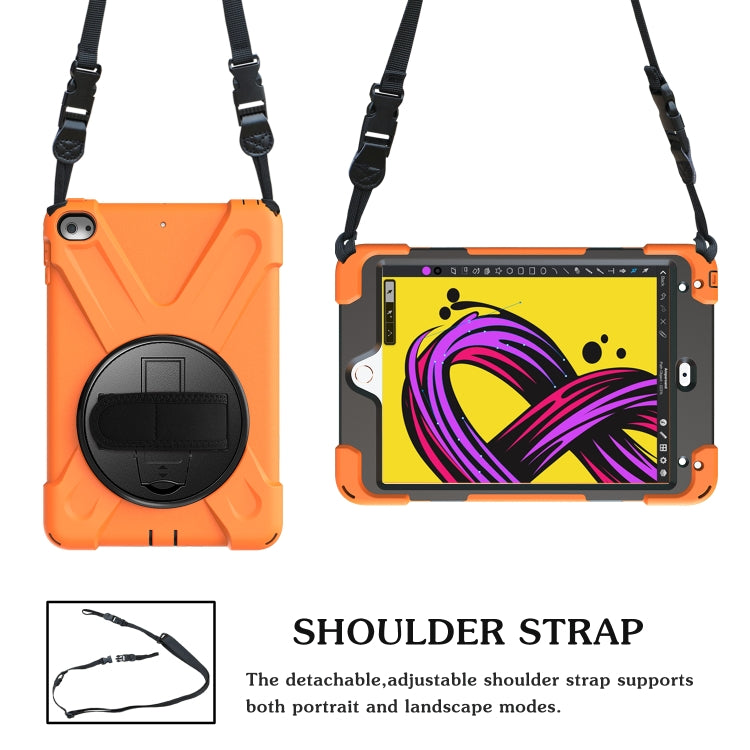 Shockproof Colorful Silicone + PC Protective Case with Holder & Shoulder Strap & Hand Strap For iPad Mini 4 / Mini (2019)