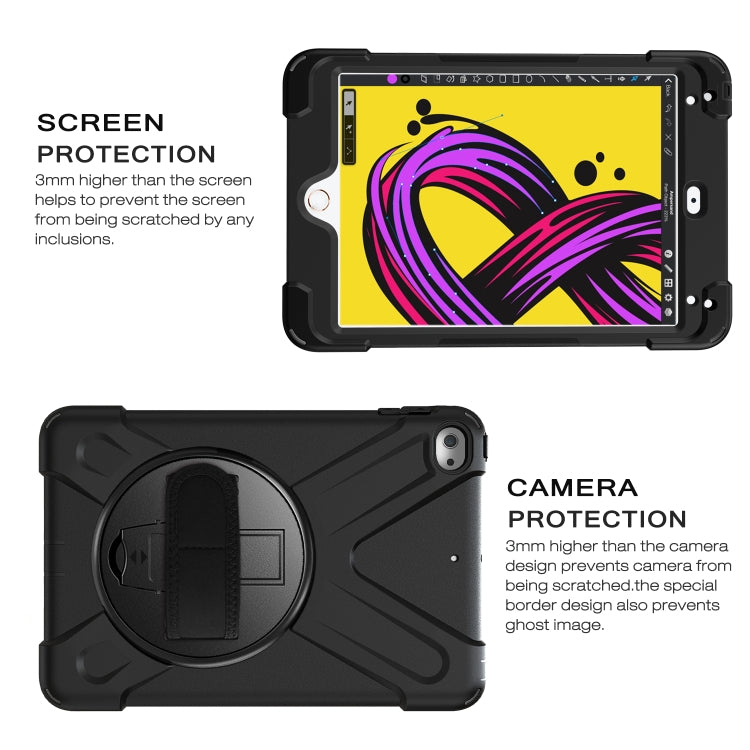 Shockproof Colorful Silicone + PC Protective Case with Holder & Shoulder Strap & Hand Strap For iPad Mini 4 / Mini (2019)