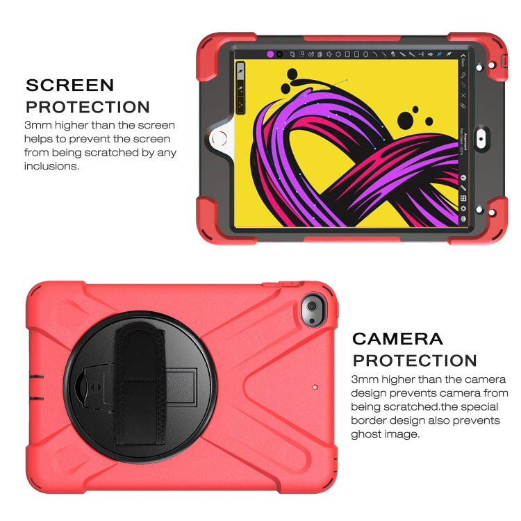 Shockproof Colorful Silicone + PC Protective Case with Holder & Shoulder Strap & Hand Strap For iPad Mini 4 / Mini (2019)
