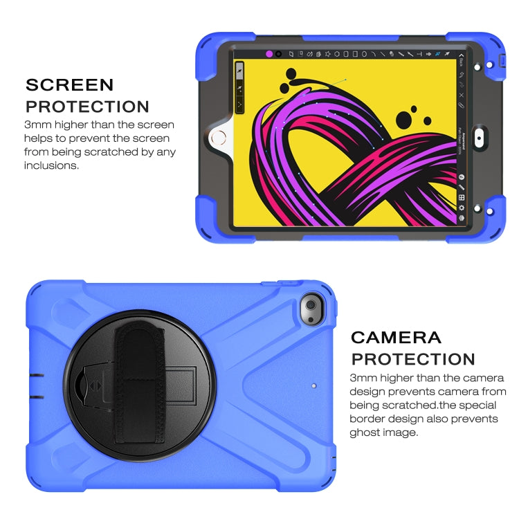 Shockproof Colorful Silicone + PC Protective Case with Holder & Shoulder Strap & Hand Strap For iPad Mini 4 / Mini (2019)