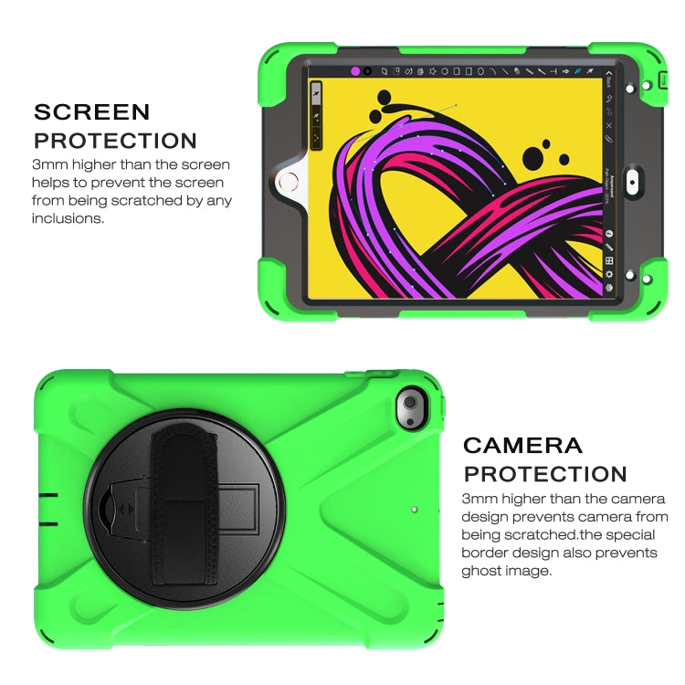 Shockproof Colorful Silicone + PC Protective Case with Holder & Shoulder Strap & Hand Strap For iPad Mini 4 / Mini (2019)