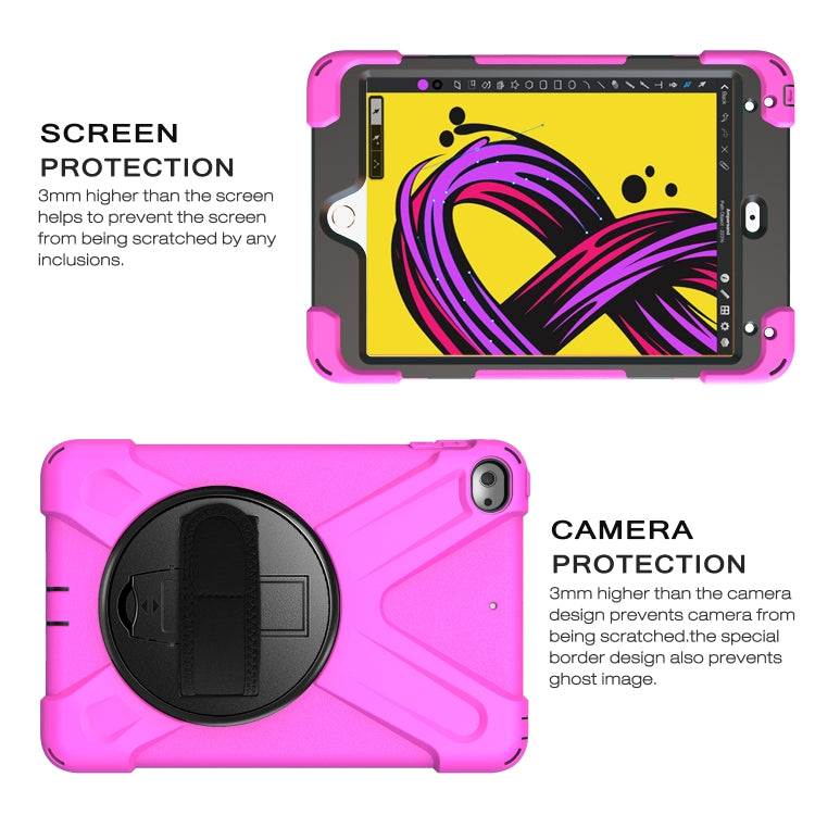 Shockproof Colorful Silicone + PC Protective Case with Holder & Shoulder Strap & Hand Strap For iPad Mini 4 / Mini (2019)
