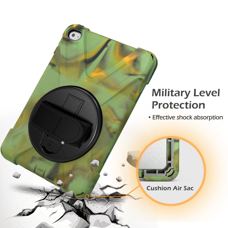 Shockproof Colorful Silicone + PC Protective Case with Holder & Shoulder Strap & Hand Strap For iPad Mini 4 / Mini (2019)
