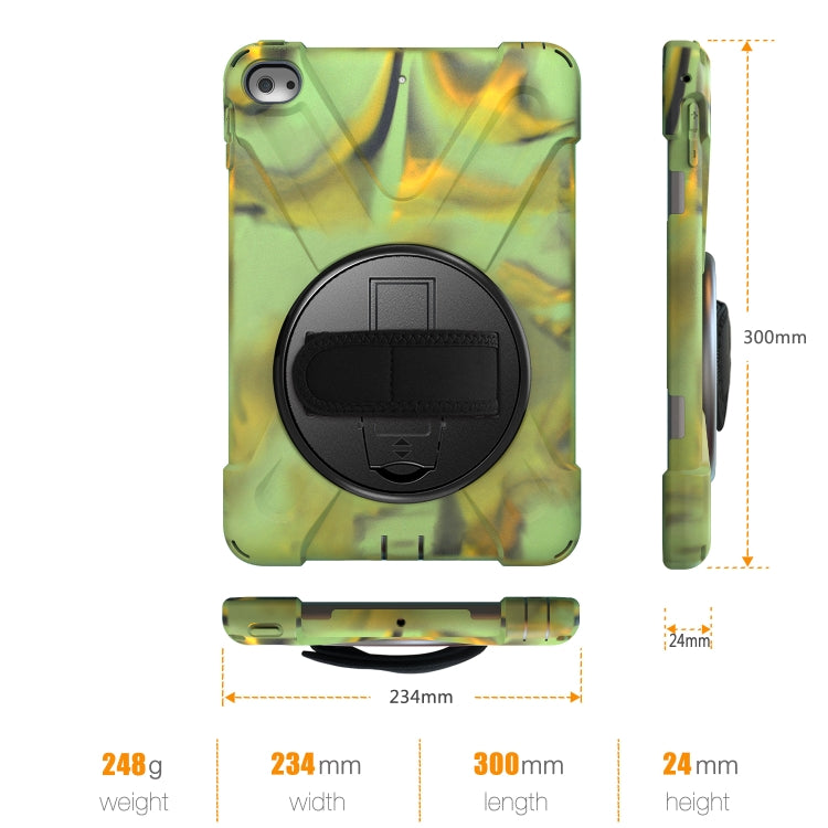 Shockproof Colorful Silicone + PC Protective Case with Holder & Shoulder Strap & Hand Strap For iPad Mini 4 / Mini (2019)