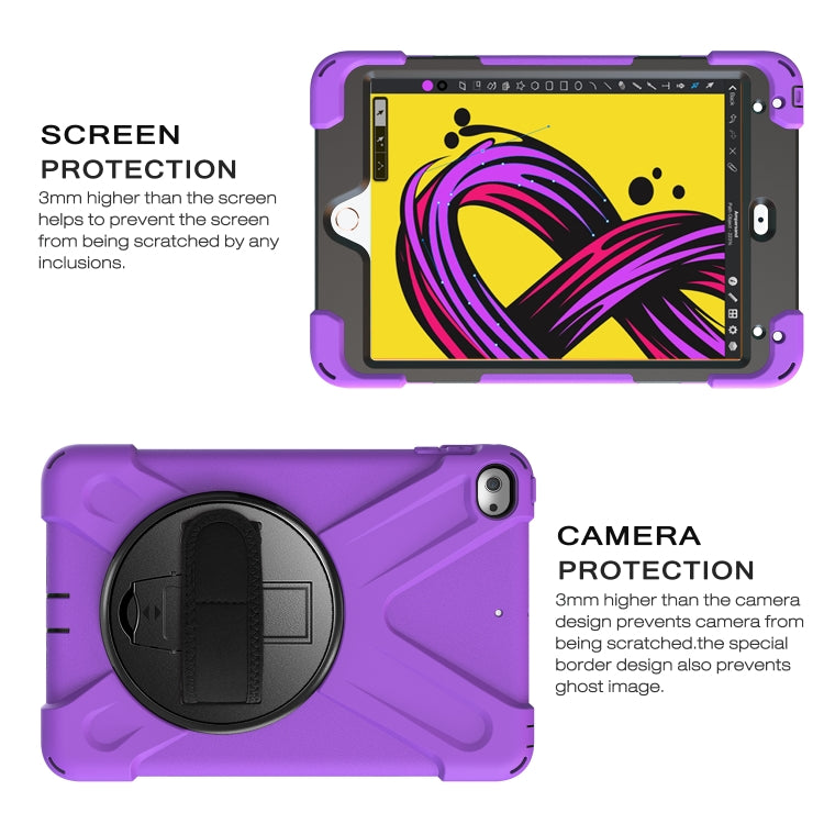 Shockproof Colorful Silicone + PC Protective Case with Holder & Shoulder Strap & Hand Strap For iPad Mini 4 / Mini (2019)