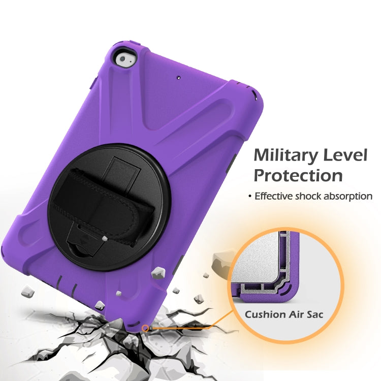 Shockproof Colorful Silicone + PC Protective Case with Holder & Shoulder Strap & Hand Strap For iPad Mini 4 / Mini (2019)