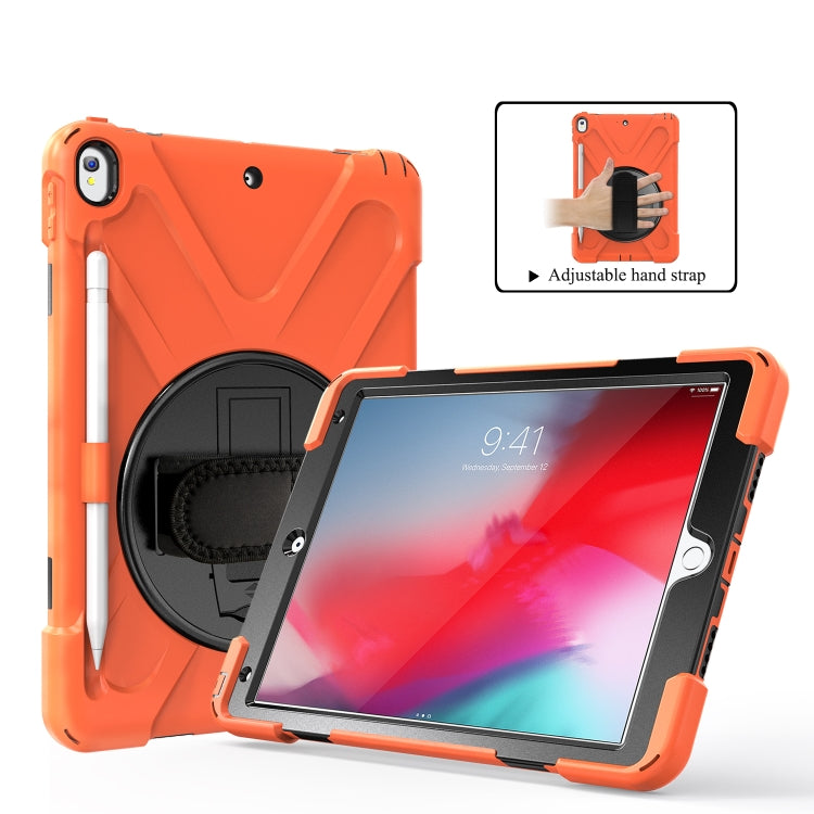 Shockproof Colorful Silicone + PC Protective Case with Holder & Shoulder Strap & Hand Strap & Pen Slot For iPad Pro 10.5
