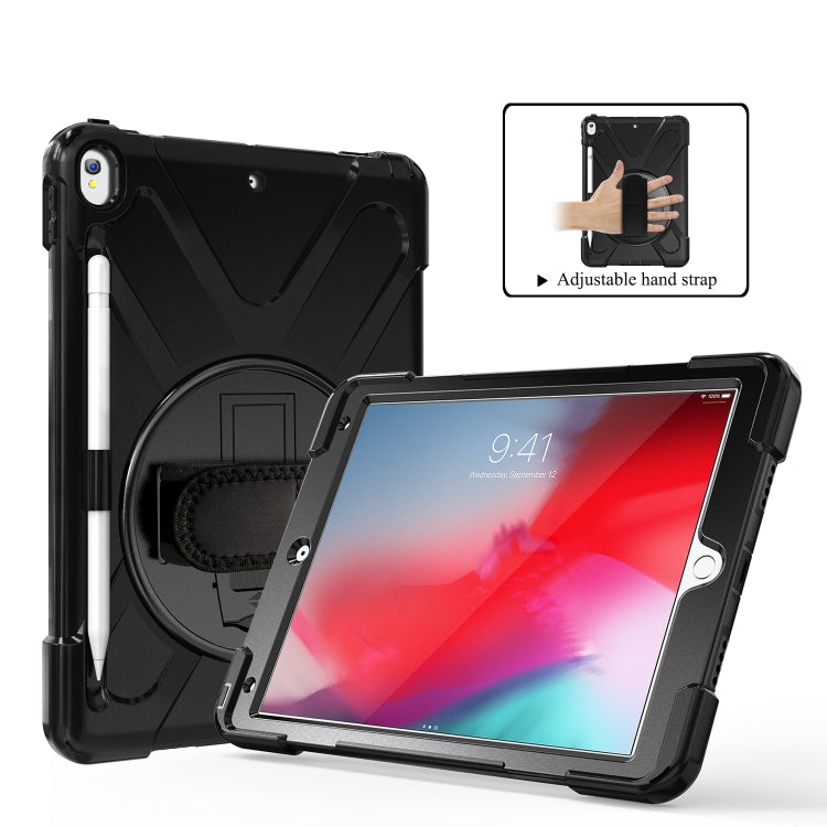 Shockproof Colorful Silicone + PC Protective Case with Holder & Shoulder Strap & Hand Strap & Pen Slot For iPad Pro 10.5