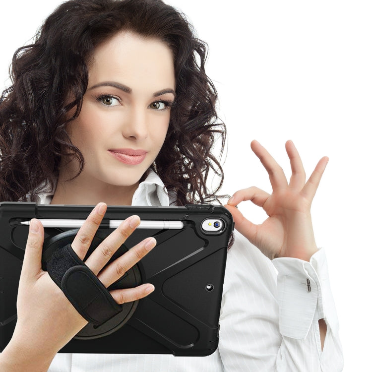 Shockproof Colorful Silicone + PC Protective Case with Holder & Shoulder Strap & Hand Strap & Pen Slot For iPad Pro 10.5