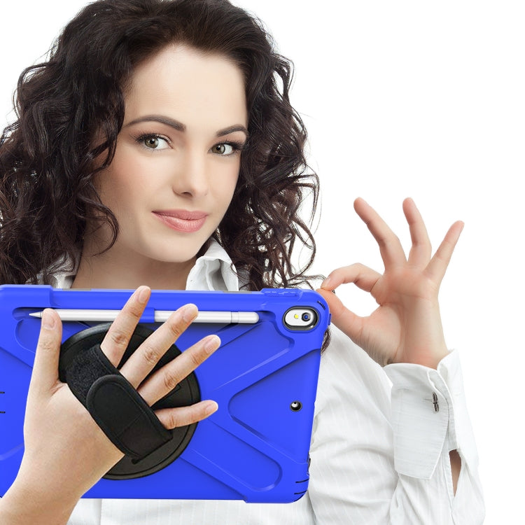 Shockproof Colorful Silicone + PC Protective Case with Holder & Shoulder Strap & Hand Strap & Pen Slot For iPad Pro 10.5