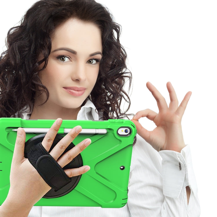 Shockproof Colorful Silicone + PC Protective Case with Holder & Shoulder Strap & Hand Strap & Pen Slot For iPad Pro 10.5
