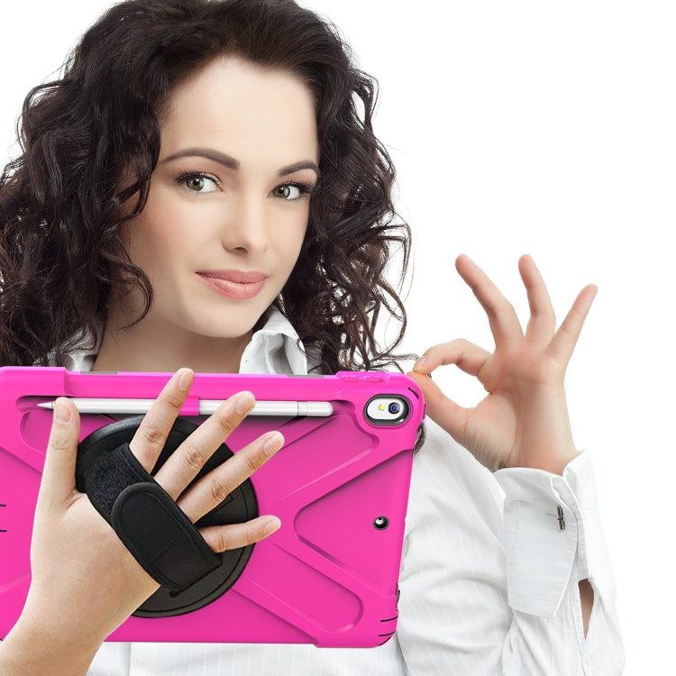 Shockproof Colorful Silicone + PC Protective Case with Holder & Shoulder Strap & Hand Strap & Pen Slot For iPad Pro 10.5