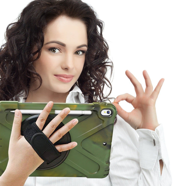 Shockproof Colorful Silicone + PC Protective Case with Holder & Shoulder Strap & Hand Strap & Pen Slot For iPad Pro 10.5