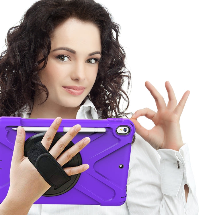 Shockproof Colorful Silicone + PC Protective Case with Holder & Shoulder Strap & Hand Strap & Pen Slot For iPad Pro 10.5