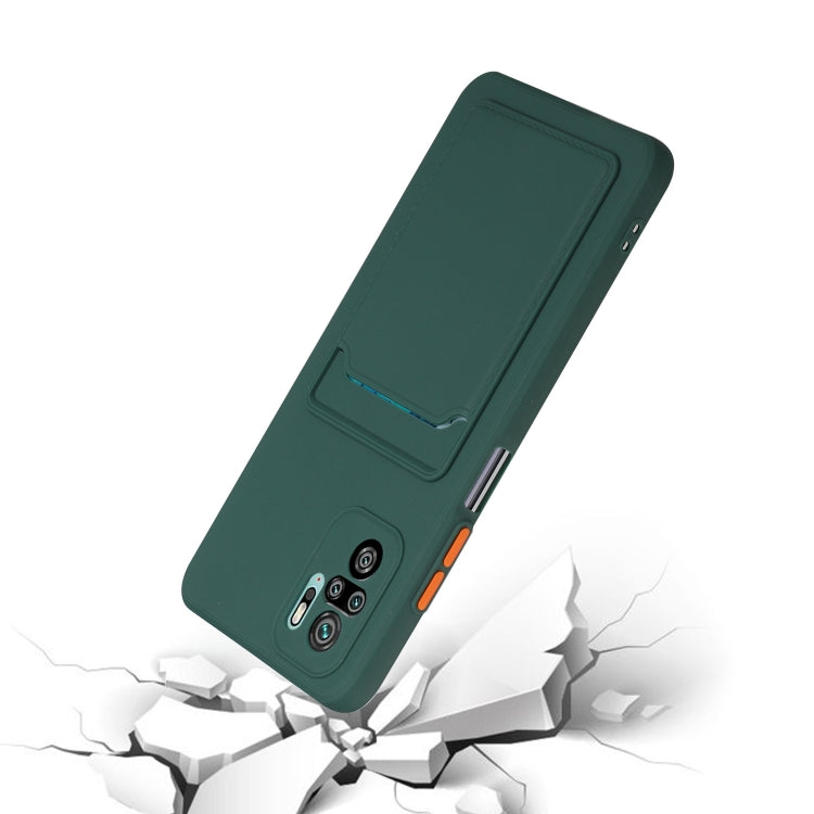 For Xiaomi Redmi Note 10 Pro Card Slot Design Shockproof TPU Protective Case