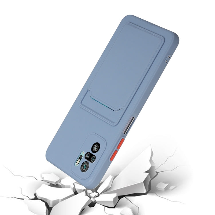 For Xiaomi Redmi Note 10 Pro Card Slot Design Shockproof TPU Protective Case