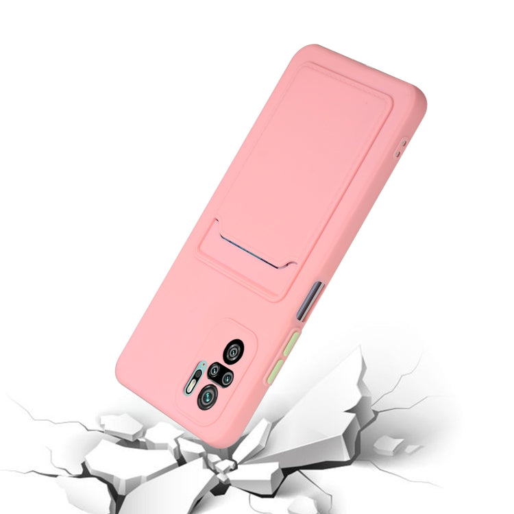 For Xiaomi Redmi Note 10 Pro Card Slot Design Shockproof TPU Protective Case