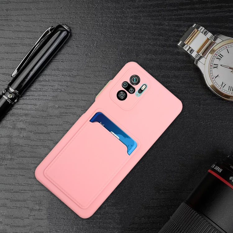 For Xiaomi Redmi Note 10 Pro Card Slot Design Shockproof TPU Protective Case