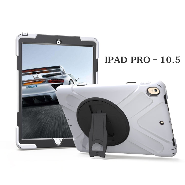 Shockproof Colorful Silicone + PC Protective Case with Holder For iPad Pro 10.5