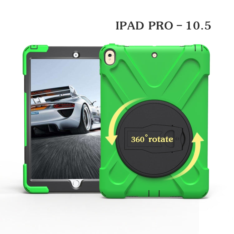 Shockproof Colorful Silicone + PC Protective Case with Holder For iPad Pro 10.5