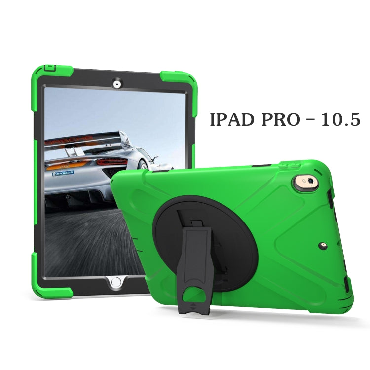 Shockproof Colorful Silicone + PC Protective Case with Holder For iPad Pro 10.5