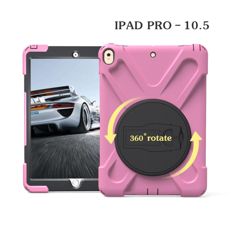 Shockproof Colorful Silicone + PC Protective Case with Holder For iPad Pro 10.5