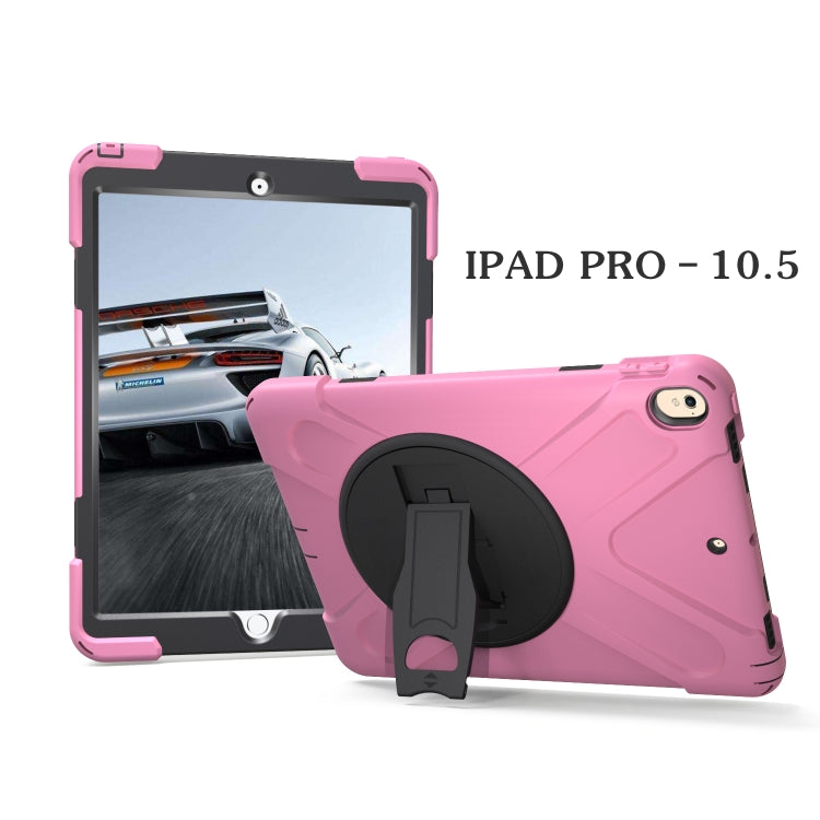 Shockproof Colorful Silicone + PC Protective Case with Holder For iPad Pro 10.5