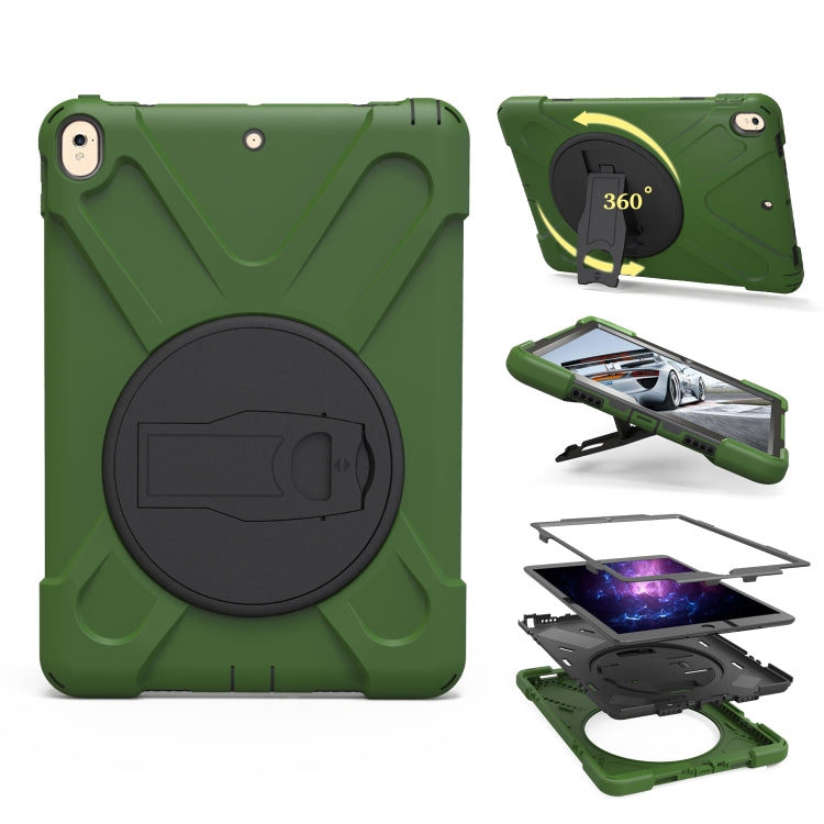 Shockproof Colorful Silicone + PC Protective Case with Holder For iPad Pro 10.5
