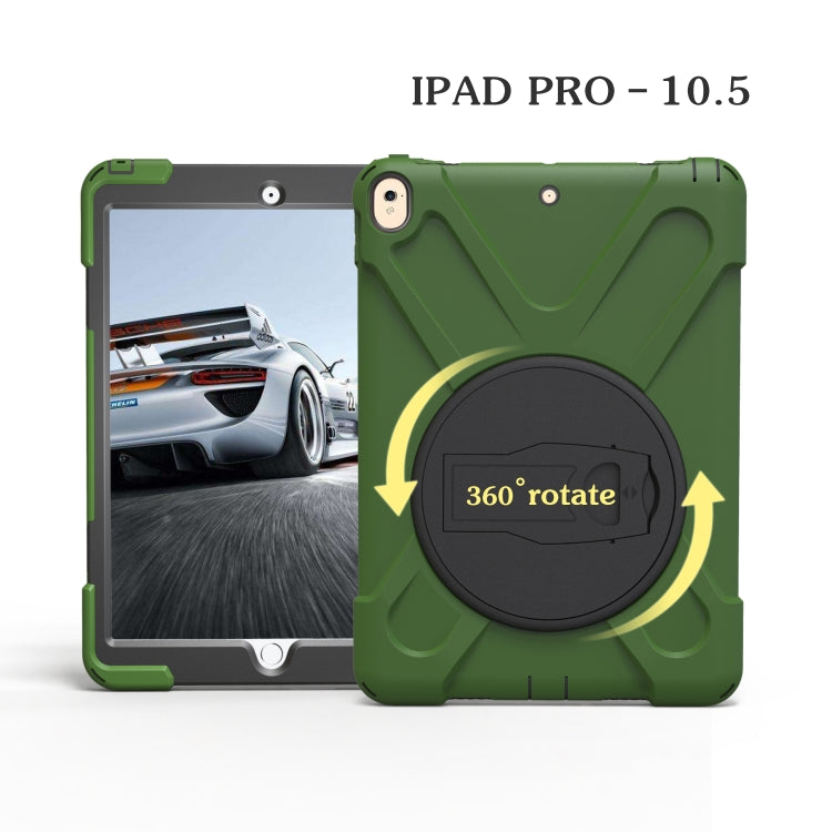 Shockproof Colorful Silicone + PC Protective Case with Holder For iPad Pro 10.5