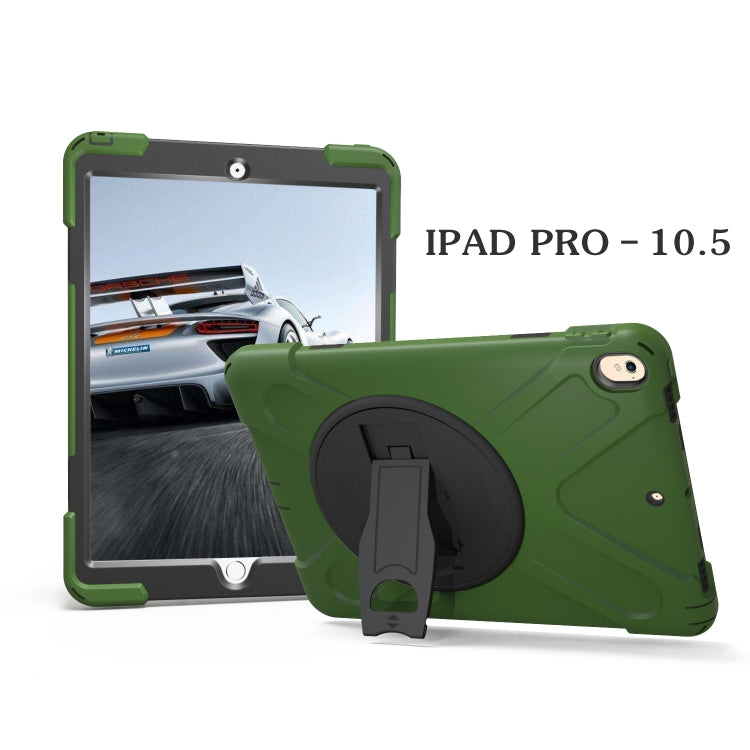 Shockproof Colorful Silicone + PC Protective Case with Holder For iPad Pro 10.5