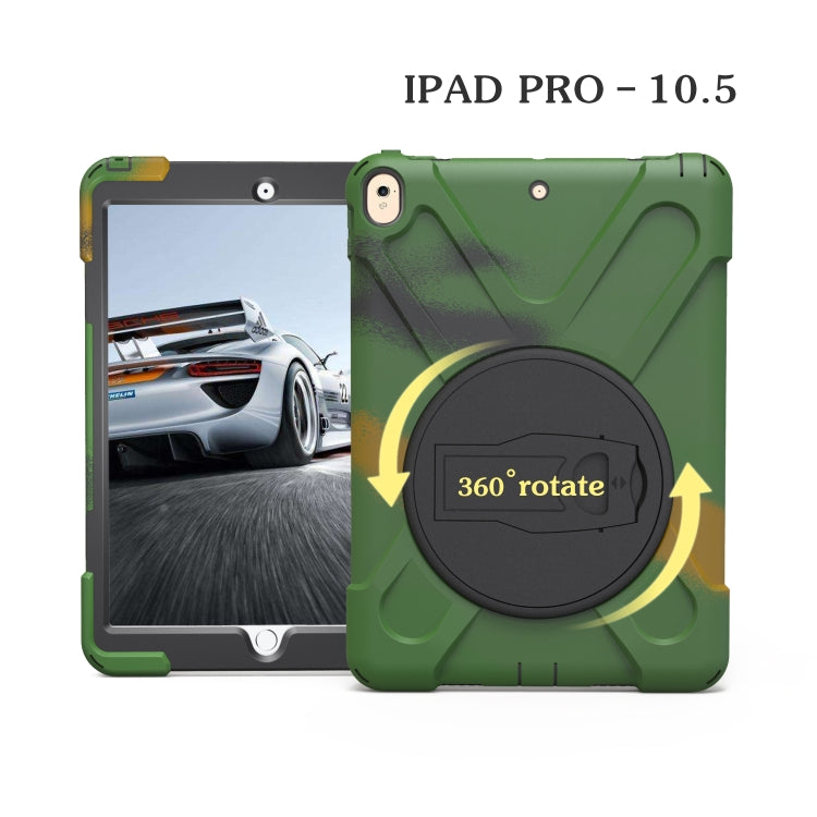 Shockproof Colorful Silicone + PC Protective Case with Holder For iPad Pro 10.5