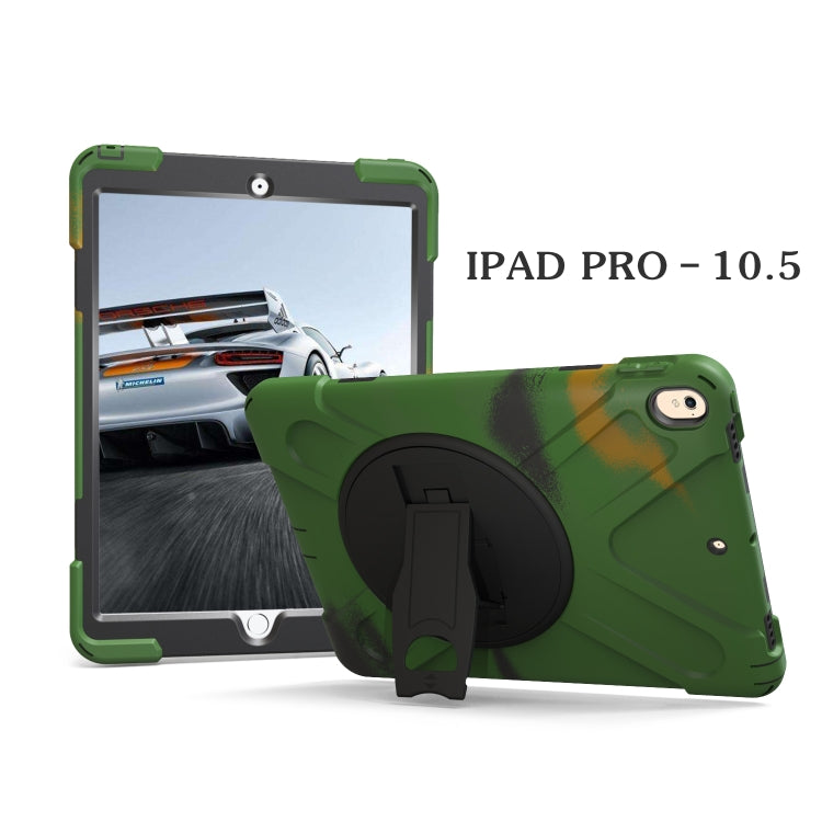 Shockproof Colorful Silicone + PC Protective Case with Holder For iPad Pro 10.5