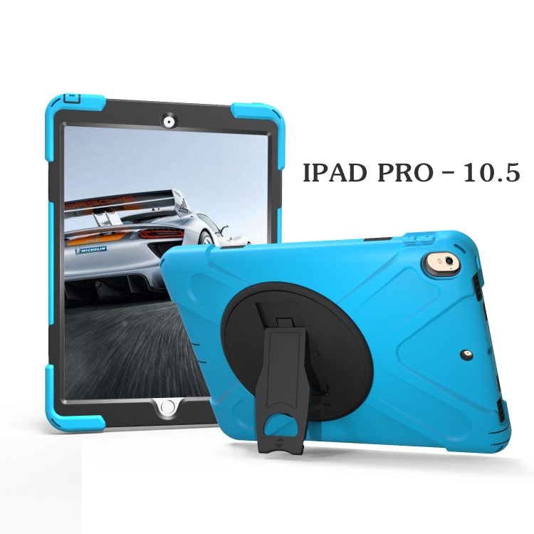 Shockproof Colorful Silicone + PC Protective Case with Holder For iPad Pro 10.5
