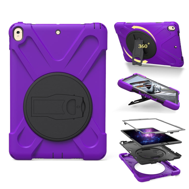 Shockproof Colorful Silicone + PC Protective Case with Holder For iPad Pro 10.5