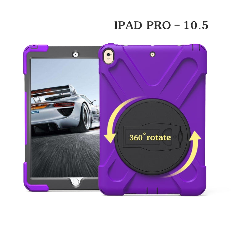 Shockproof Colorful Silicone + PC Protective Case with Holder For iPad Pro 10.5