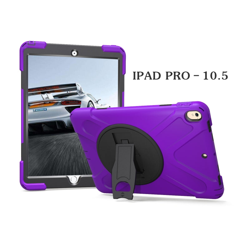Shockproof Colorful Silicone + PC Protective Case with Holder For iPad Pro 10.5